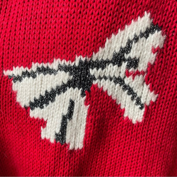 Vintage 1980s acrylic blend cute Christmas knit sweater size small - Picture 5 of 9